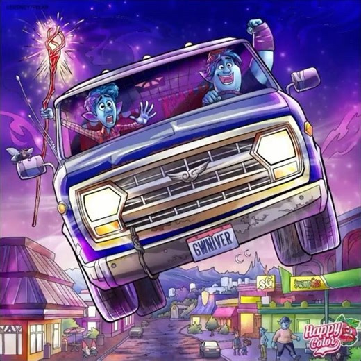 Disney / Pixar's Onward – Coloring-by-Numbers with Music #disney #disneypixar #onward