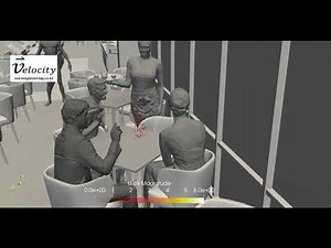 sneeze simulation particle tracking in a restaurant with CFD openFOAM