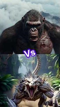Giant Ape and Giant massive reptilian predator monster