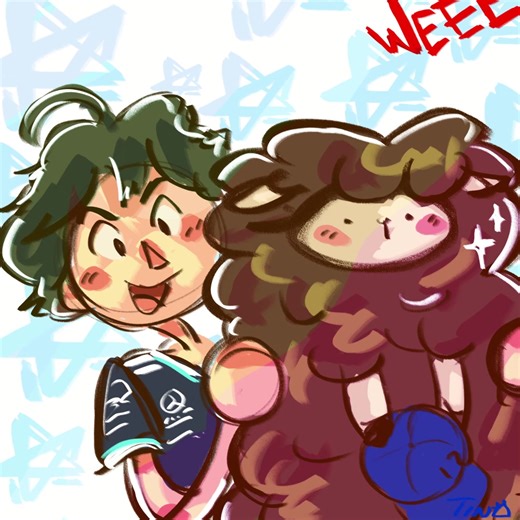 Kimi Antonelli Inspired Animation with Cute Lamb