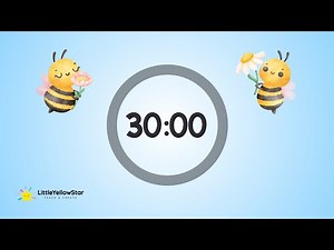 Bee Spring Timer For Kids - 30 Minutes Countdown Timer For Kids With Music | Classroom Timer