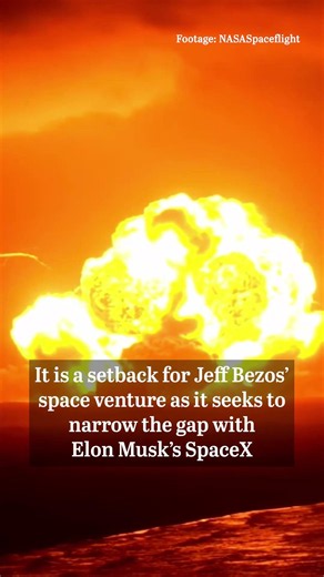 Rocket owned by Jeff Bezos explodes into huge fireball on launchpad