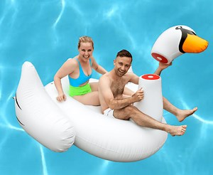 The decapitated swan pool float is a summer must-have for total weirdos