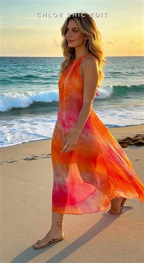 5 Ethereal Summer Resort Wear Styling Lookbook | Art-Print Chiffon Dresses 🌊✨ #shorts #resortwear