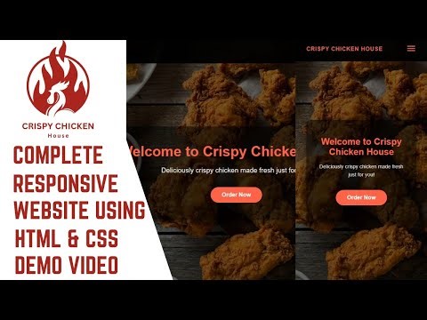 Build a Crispy Chicken Shop Website | HTML & CSS Responsive Project | Demo Video