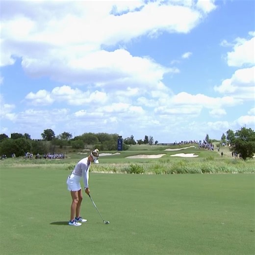 Nelly Korda plays a fantastic shot in the wind to set up birdie. 🫡 📺 NBC & Peacock | KPMG Women's PGA Championship | Golf Channel