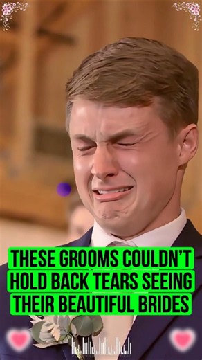 These Grooms Couldn’t Hold Back Tears Seeing Their Beautiful Brides. #wedding #weddingvideo #groom