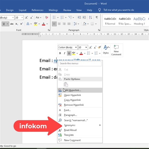 707 Remove hyperlink | Info Komputer
