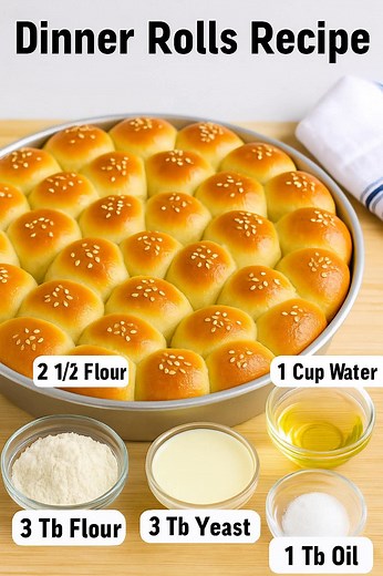Dinner Rolls Recipe (and Guaranteed Ingredients) Ingredients: • 2 ½ cups all-purpose flour • 3 tablespoons milk powder (halal certified) • 3 tablespoons sugar • 1 tablespoon instant yeast • 1 cup warm water • ¼ cup vegetable oil (such as sunflower or corn oil) • A pinch of salt • Sesame seeds for topping (optional) Instructions: 1. In a large bowl, mix warm water, sugar, and yeast. Let it rest for 10 minutes until it becomes frothy. 2. Add milk powder, oil, and salt, then mix well. 3. Gradually 