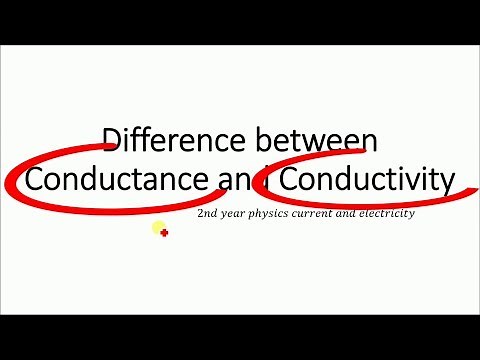 Conductance and Conductivity differences physics
