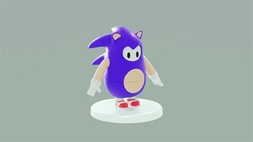 Sonic the Hedgehog Skin - Fall Guys Fan Art, Anggie Jordan