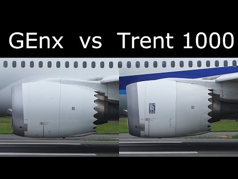 エンジン音比較 Boeing B787 GEnx vs Trent 1000 engine sound comparison