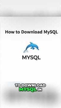 Install MySQL in 2 minute ! #mysql #download #shorts #youtubeshorts #database #server #upload #learn