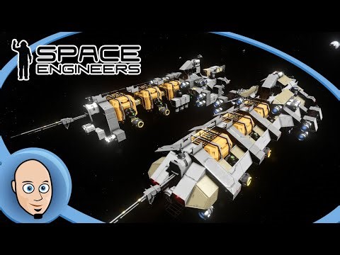 Space Engineers | Overdoing it in style: R.U.S.T. Freighter | English