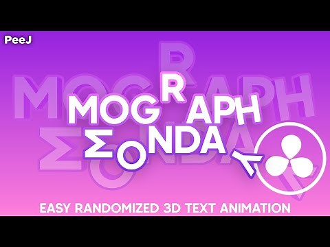 Mograph Monday | EASY Randomized 3d Text Animation | DaVinci Resolve