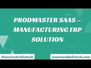 ProdMaster SaaS – Manufacturing ERP Solution