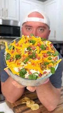 Loaded Bacon Ranch Dip 🥓 #shorts