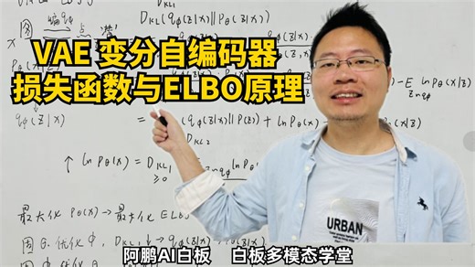 VAE变分自编码器ELBO证据下界与损失函数原理讲解