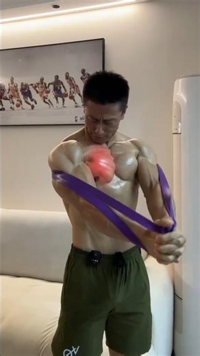 No Gym? Try This Band Chest Workout 🔥 Get Strong at Home #ResistanceBand #ElasticBand #shorts #trend