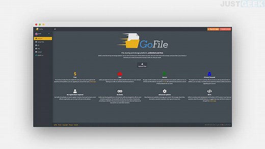 GoFile, la plateforme de partage de fichiers gratuite, anonyme et sans limite
