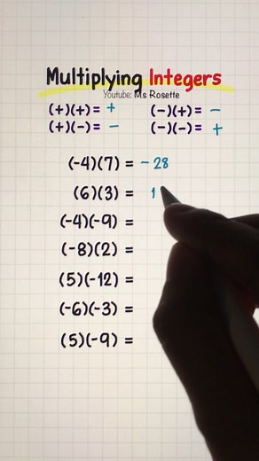 76K views · 983 reactions | Watch This! The Easiest Guide to Multiplying Integers | Math Love | Facebook