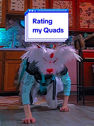 Im so scared of hurting myself while landing high jumps 😭 I don't have a lot of room to practice. Hopefully I can find a secluded park once the weather gets warmer. Let me know if you have any tips on bucking; I have trouble tucking my legs in quick enough. #therian #quadrobics #therianmask #quadrobicsjump #alterhuman