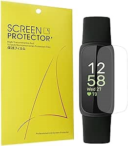 Lamshaw Compatible for Fitbit Inspire 3 Screen Protector, [6 Pack] Full Coverage TPU Clear Film Compatible with Fitbit Inspire 3 (6 pack)