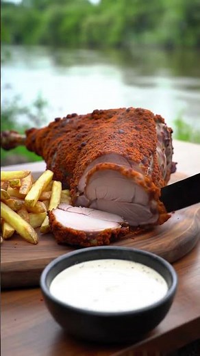 🍖 Full Goat Roast ASMR 🔥 | Crispy Skin, Slow-Carved Meat & Firewood Cooking