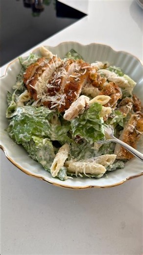 Pasta ceasar salad #food #recipe #cooking #salad