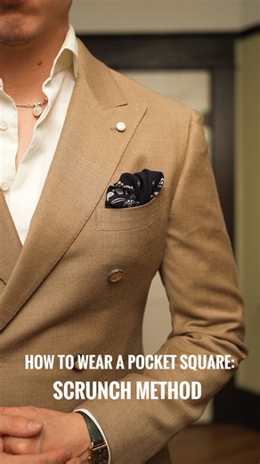 Blake Scott Silva | How to wear a pocket square: Scrunch style. Who knew this method? #howtowearpocketsquare #pocketsquare #howto #howtofold #howtowear... | Instagram