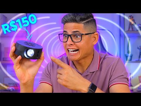 R$150 por esse MINI PROJETOR PORTÁTIL! Será que esse Bakeey VP2 VALE A PENA? Unboxing e Impressões