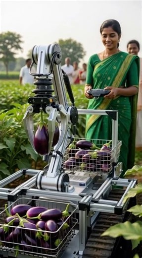 AI Robot Harvesting Vegetables in Indian Farm 🤖🌱 | Future of Farming
