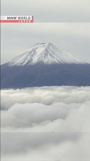 Mount Fuji dons winter cap in first snowfall of the seasonーNHK WORLD-JAPAN NEWS #shorts