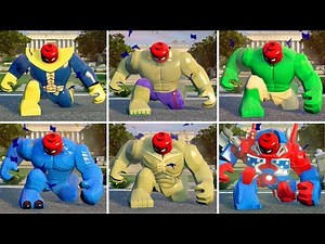 All Big Fig Character perform Spider-Man CW transform animation in LEGO Marvel's Avengers