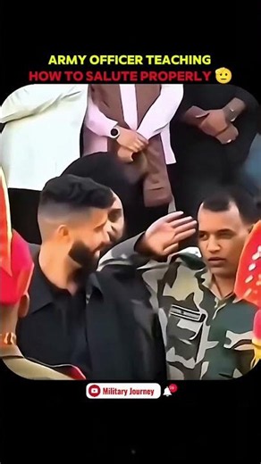 Indian Army officer teaching how to salute properly 🫡🇮🇳 ll #shorts #armyshorts