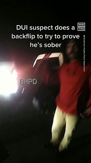 DUI Suspect's Backflip Fail During Sobriety Test