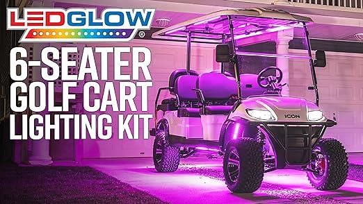 LEDGlow 6-Seater Limousine Golf Cart Lighting Kit