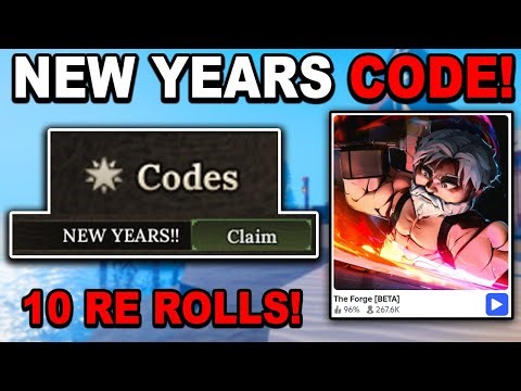 NEW YEARS CODE!! (Redeem FAST) in The Forge Roblox