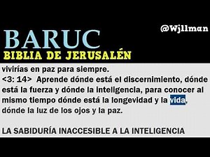24 Libro de Baruc Completo Biblia Católica de Jerusalén