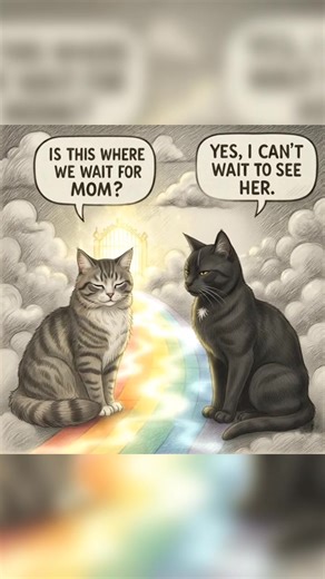 180K views · 8.3K reactions | The most beautiful reunion awaits at the end of the Rainbow Bridge. ✨ #RainbowBridge #PetLoss #CatMom #ForeverLove | Ask My Cats | Facebook