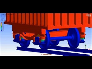 ANSYS WB Static Structural FEA - Overloading simulation of a train bogie on a railway track