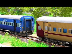 ICF BLUE COUPLING ICF UTKRISHT TRAIN | BUMPY RAILROAD | RAILWORKS | INDIAN TRAIN SIMULATOR GAMEPLAY