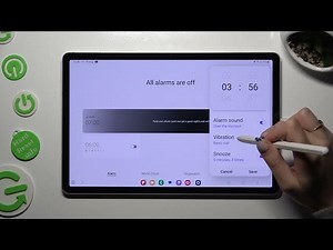 How to Set Up Alarm Clock on Samsung Galaxy Tab S9 / Enable &a...