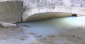 Passaic, N.J. officials trying to determine why a popular lake has turned milky blue