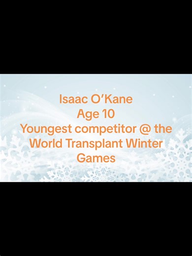 Youngest competitor at the World Transplant Winter Games. Kidney Recipient Isaac O’Kane #poweredbythegiftoflife #wtwg2024 #giftoflife #transplantrecipients #organdonation #worldtransplantgames #donatelife #kidneyrecipient