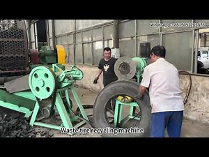 Waste Tire Recycling Machine in Action – Transforming Scrap Tires into Valuable Resources!