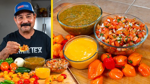 These 3 DELICIOUS HABANERO SALSA Recipes are Hot, Hotter & HOTTEST! (Fresh, Boiled & Tatemada Syle) | ArnieTex