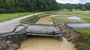 ‘We’re trapped.’ Scores of small bridges damaged in record Eastern Kentucky flooding