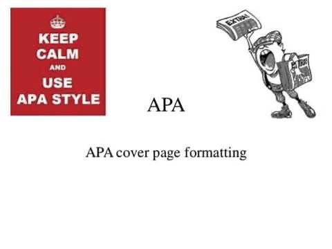 How to Create an APA Cover Page