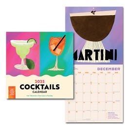 2025 Large Square Artist Collab Calendar with Han Valentine - Cocktails